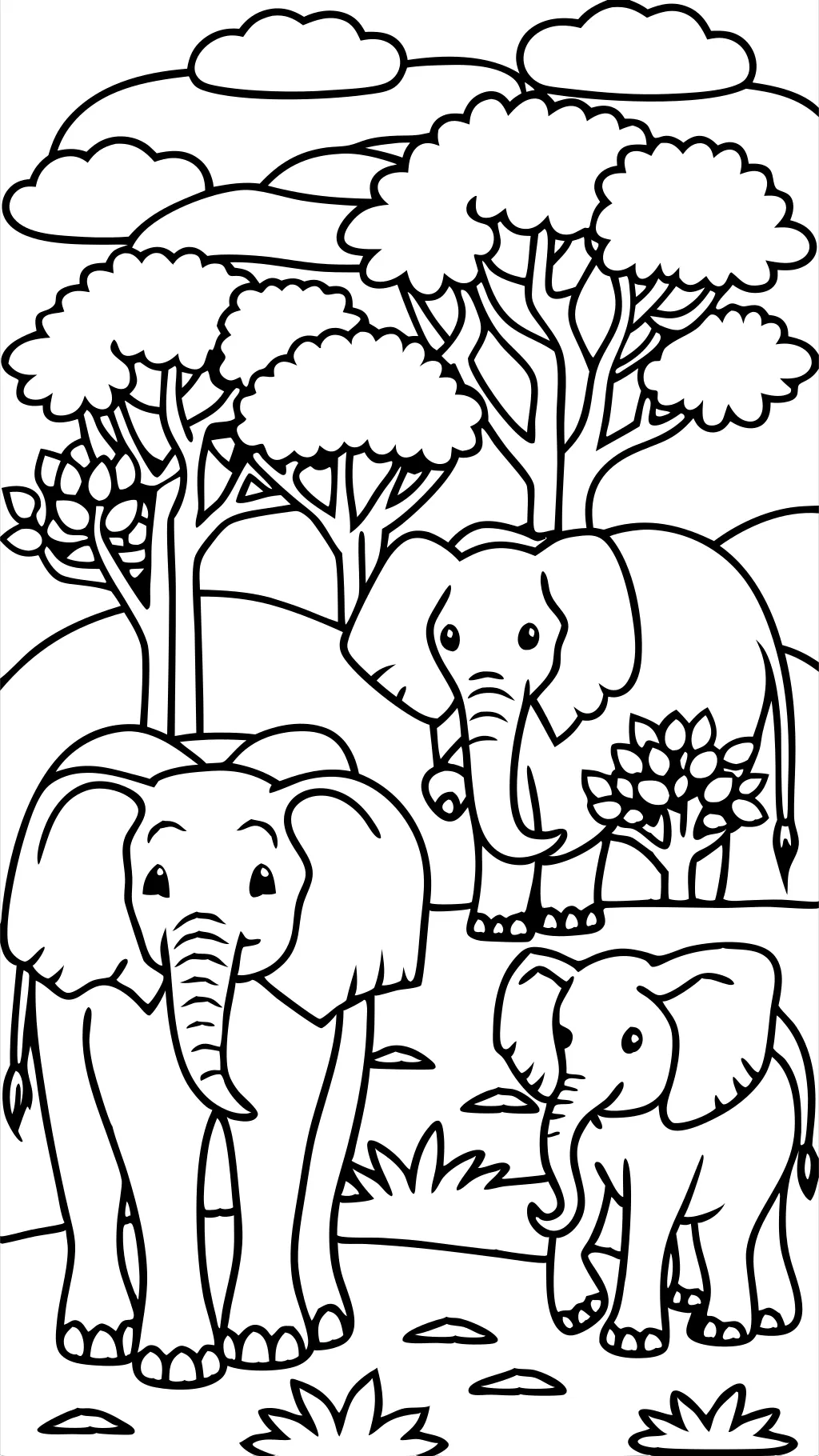 elephants coloring pages